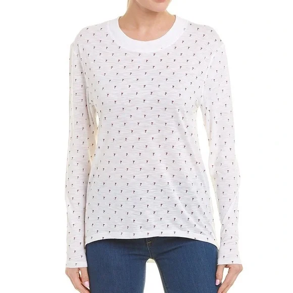 CHRLDR Wino Long Sleeve White High Los Tee Shirt - Picture 1 of 8